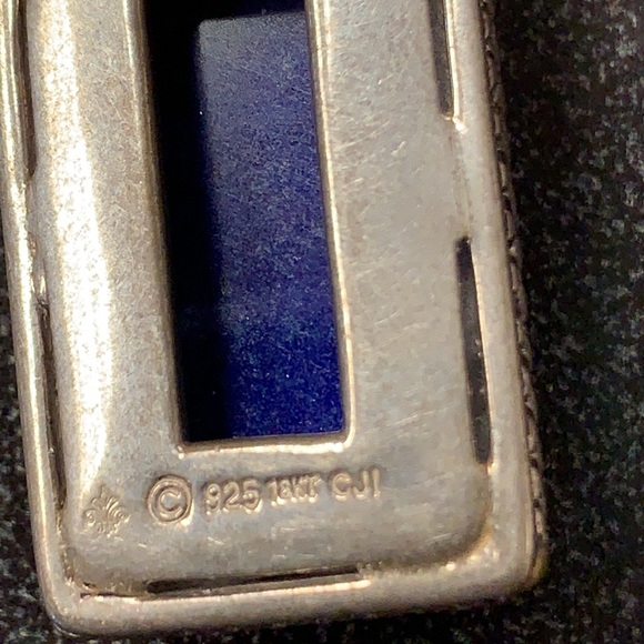 Lapis Sterling Silver Pendant Necklace - Picture 6 of 7